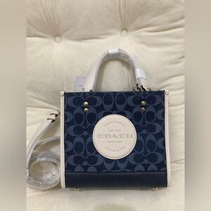NWT COACH DENIM TOTE CROSSBODY BAG